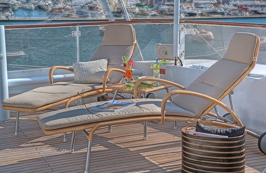 Lounging: Yacht SANSSOUCI STAR's Aft Deck Captured