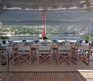 Outdoor Eating/dining Aboard Yacht MARIU