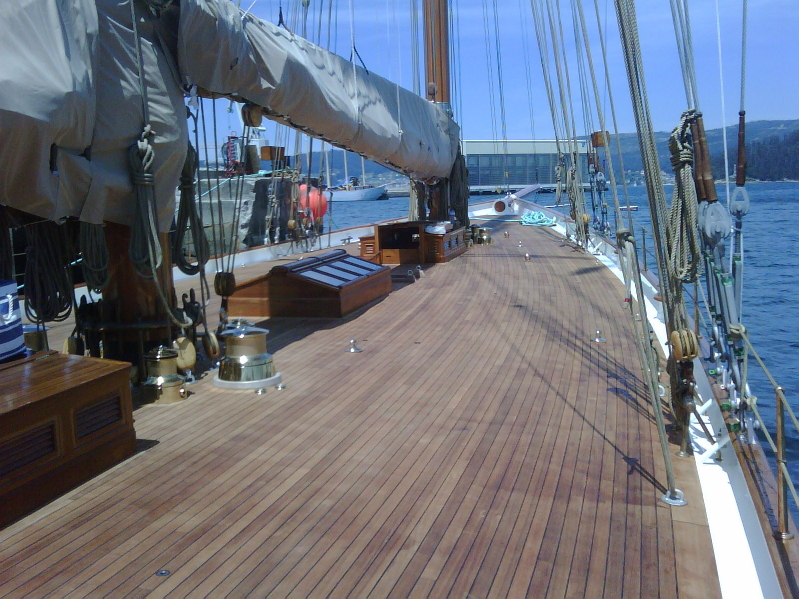 Deck With Rigging On Yacht ELENA