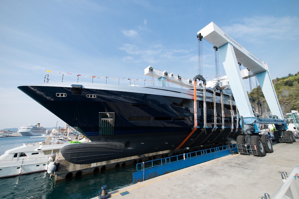 60m Mondomarine yacht at launch