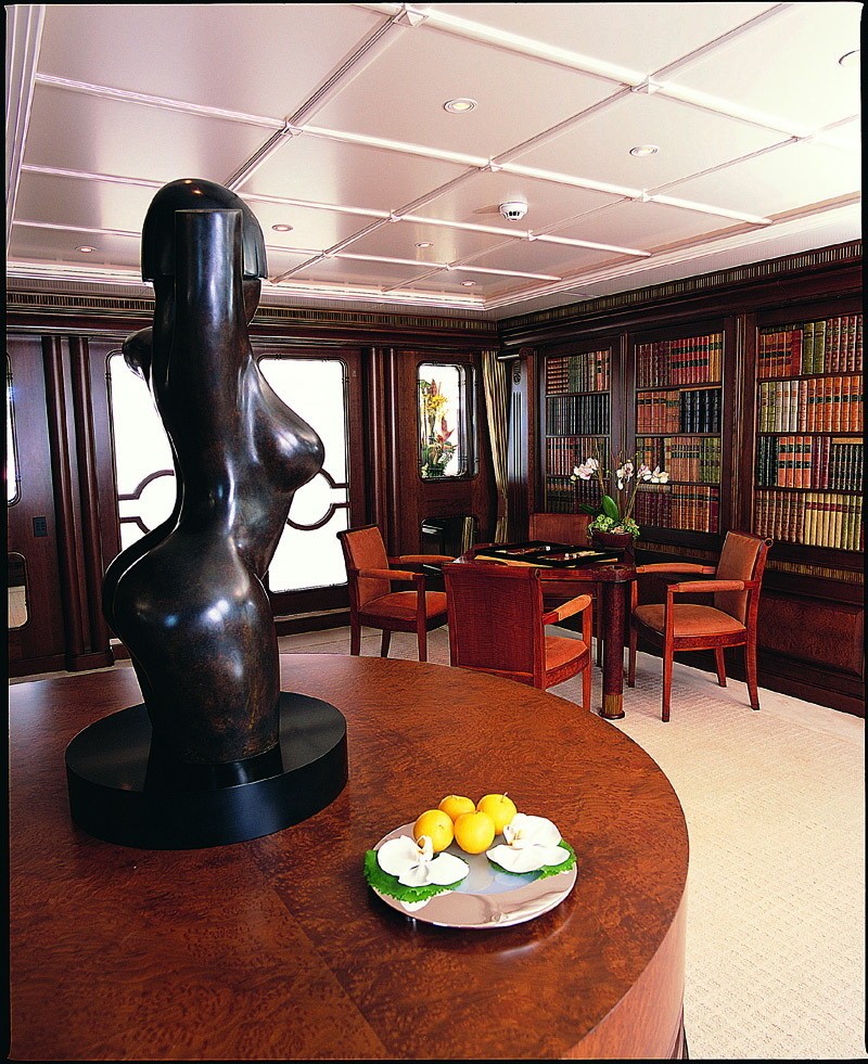 Premier Deck Library On Yacht CALYPSO