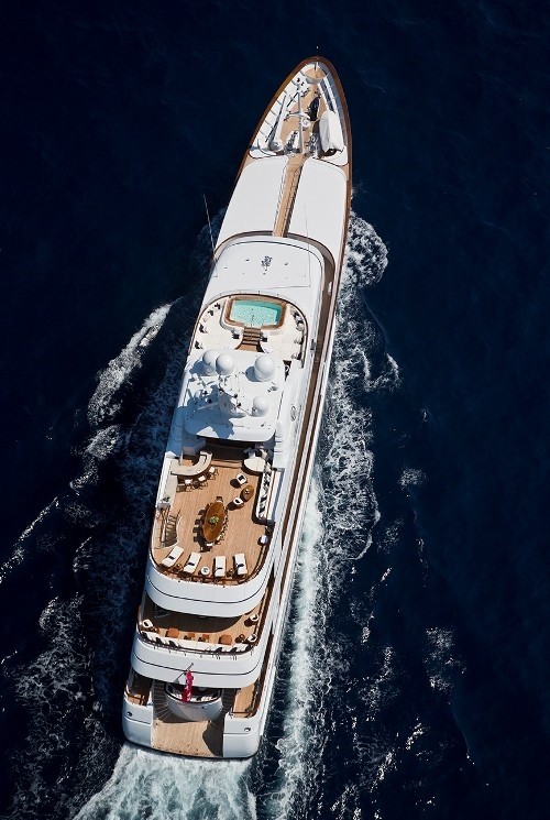 superyacht from above