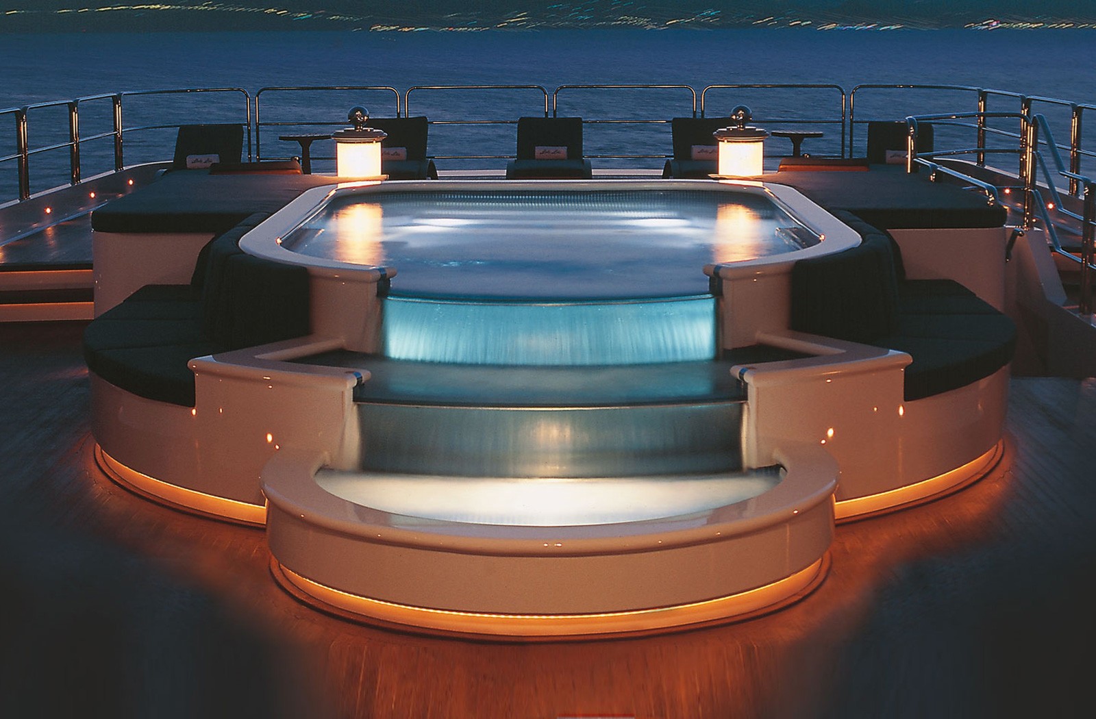 Evening: Yacht LUCKY LADY's Jacuzzi Pool Photograph