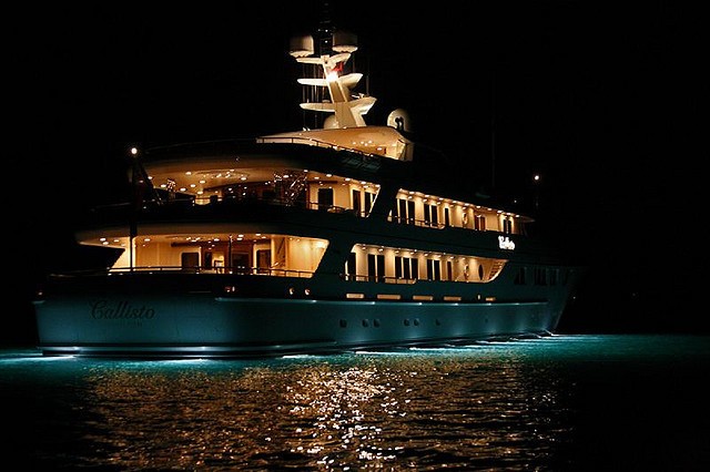 65m Feadship at night