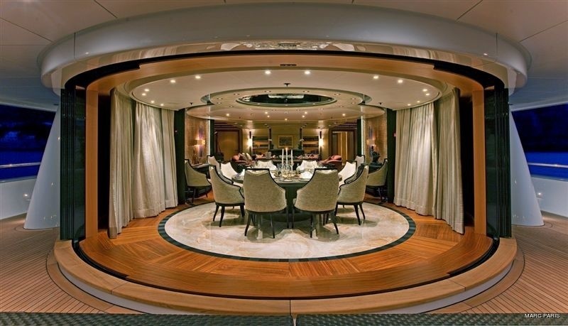 Eating/dining Zone On Yacht INFINITE SHADES