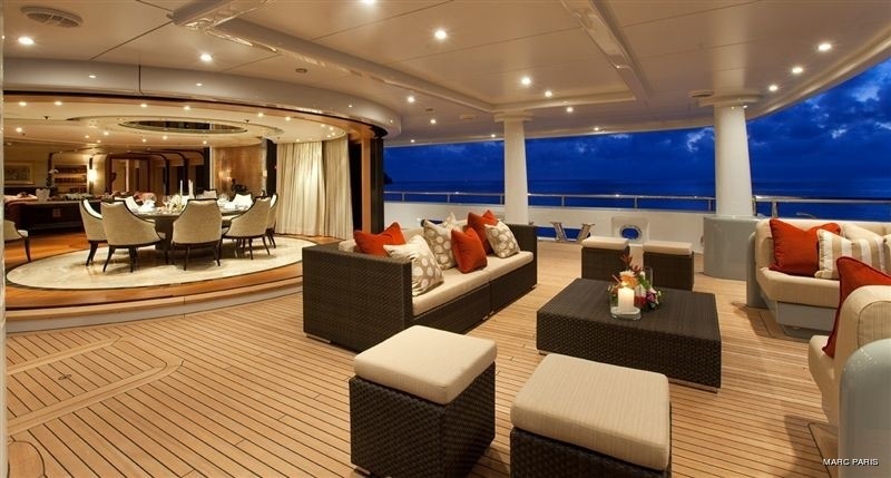 Premier Aft Deck Taken From Portside On Board Yacht INFINITE SHADES