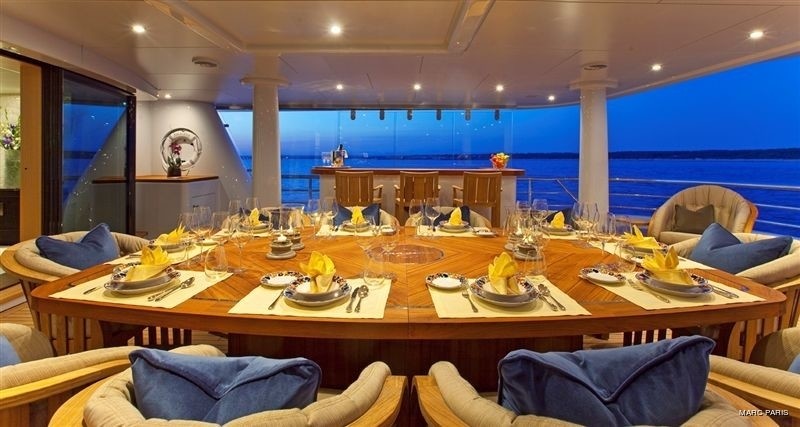 Top Eating/dining Zone Aboard Yacht INFINITE SHADES