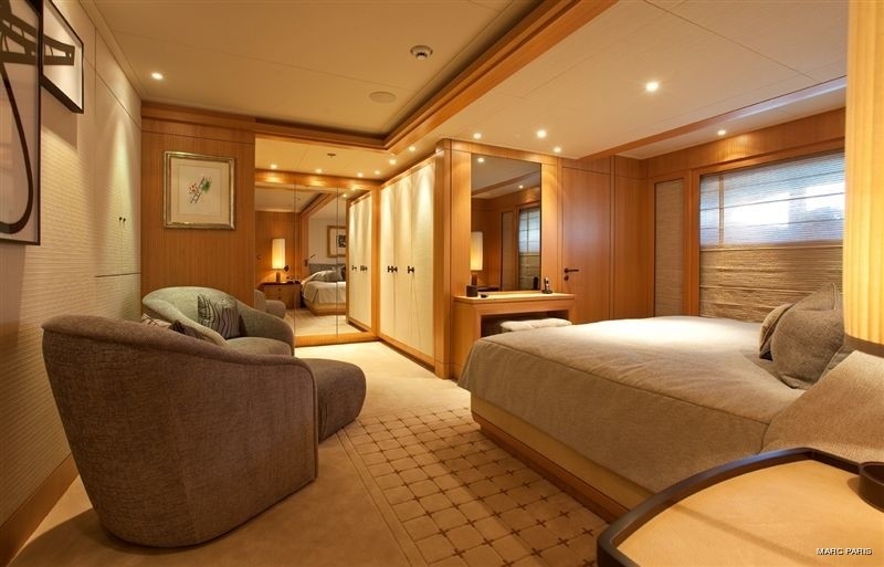 Neutralised: Yacht INFINITE SHADES's Double Sized Suite Captured