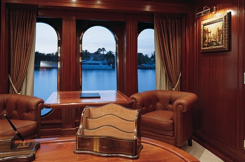 Main Master Office Aboard Yacht APOGEE