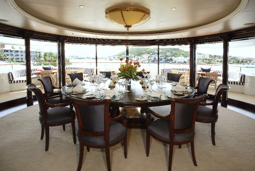 Main Master Eating/dining Zone On Yacht FREEDOM