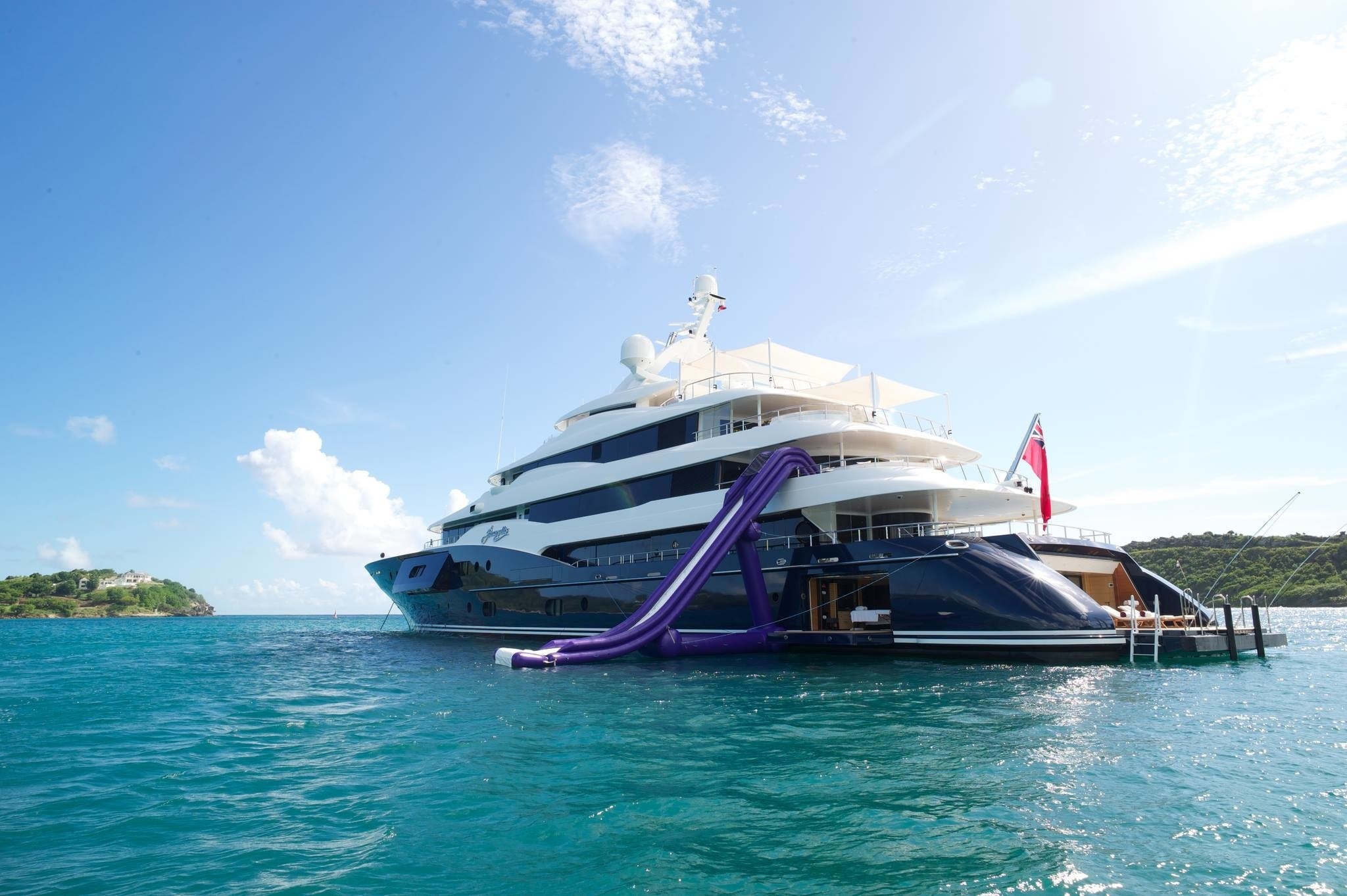 78m superyacht with waterslide