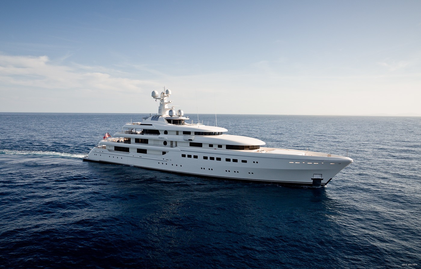 cruising profile of the 82m mega yacht