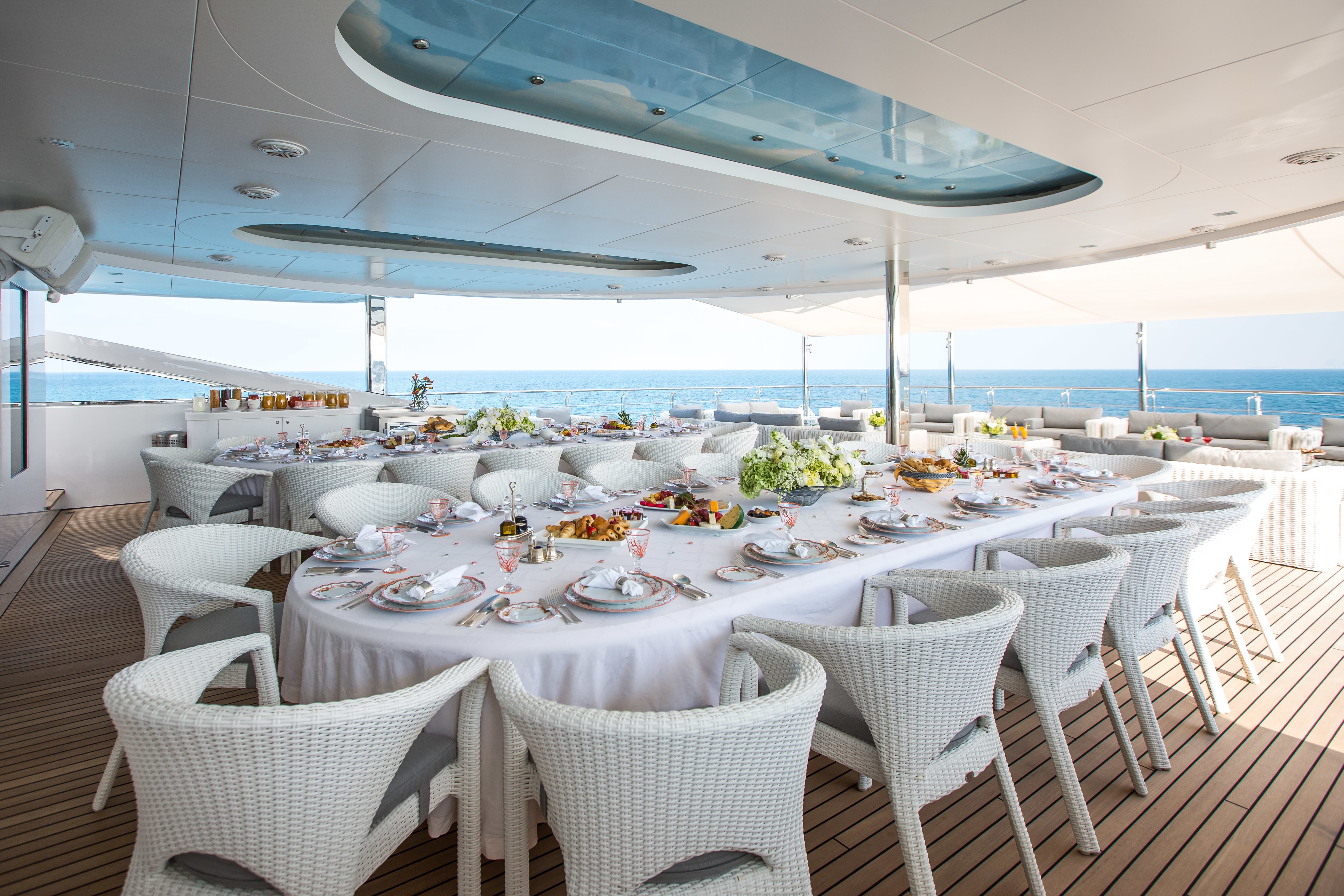 Outdoor Eating/dining Zone On Board Yacht MOONLIGHT II