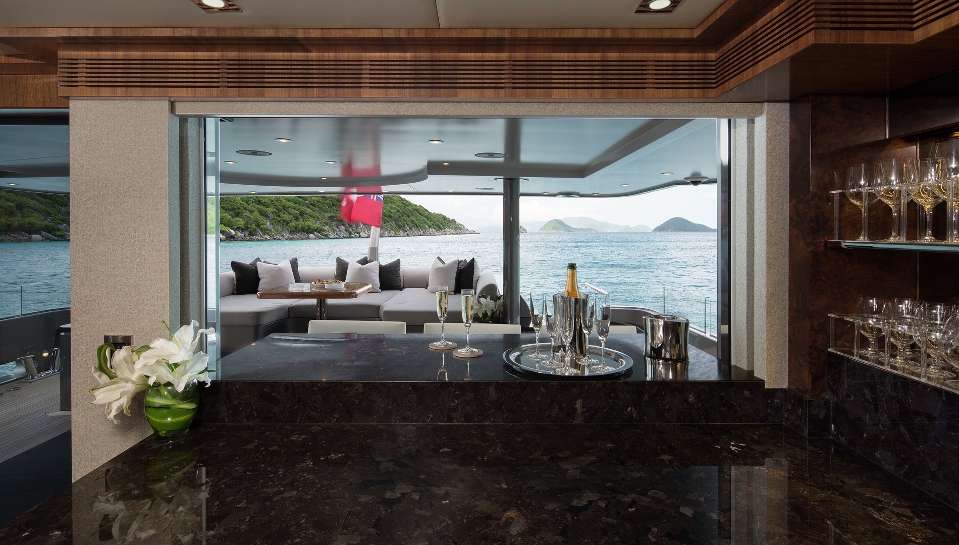 Bar In The Main Saloon Looking Out Aft