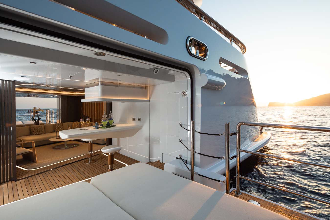 Beach Club Open To Both Sides Of The Yacht