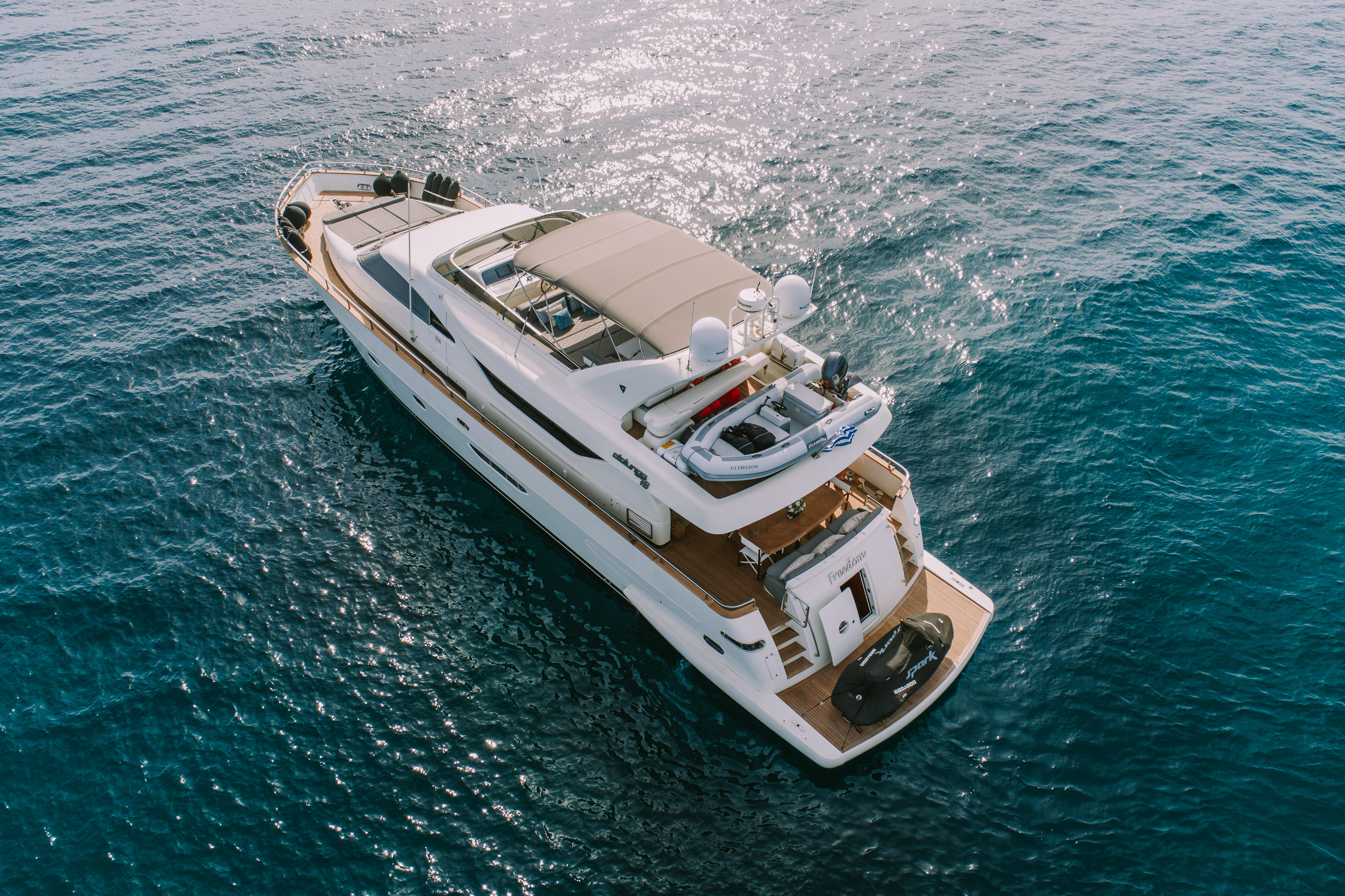 Aerial View Of The Yacht