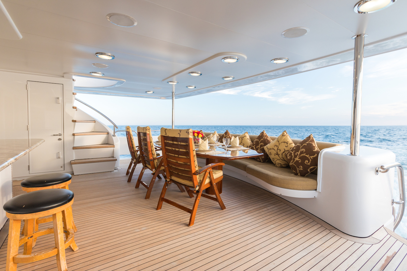 Aft Deck Seating And Dining Area