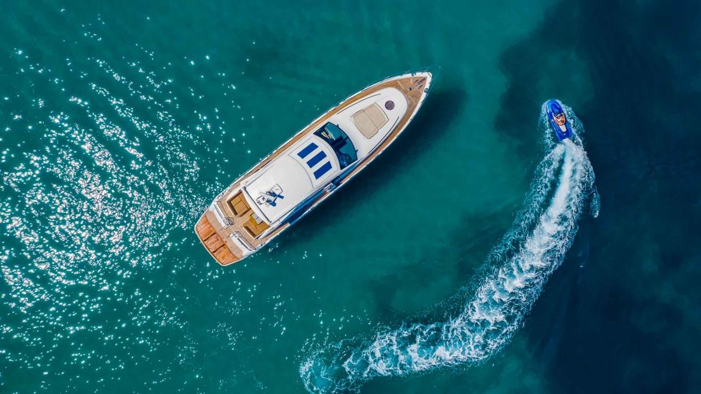 Aerial Of The Yacht