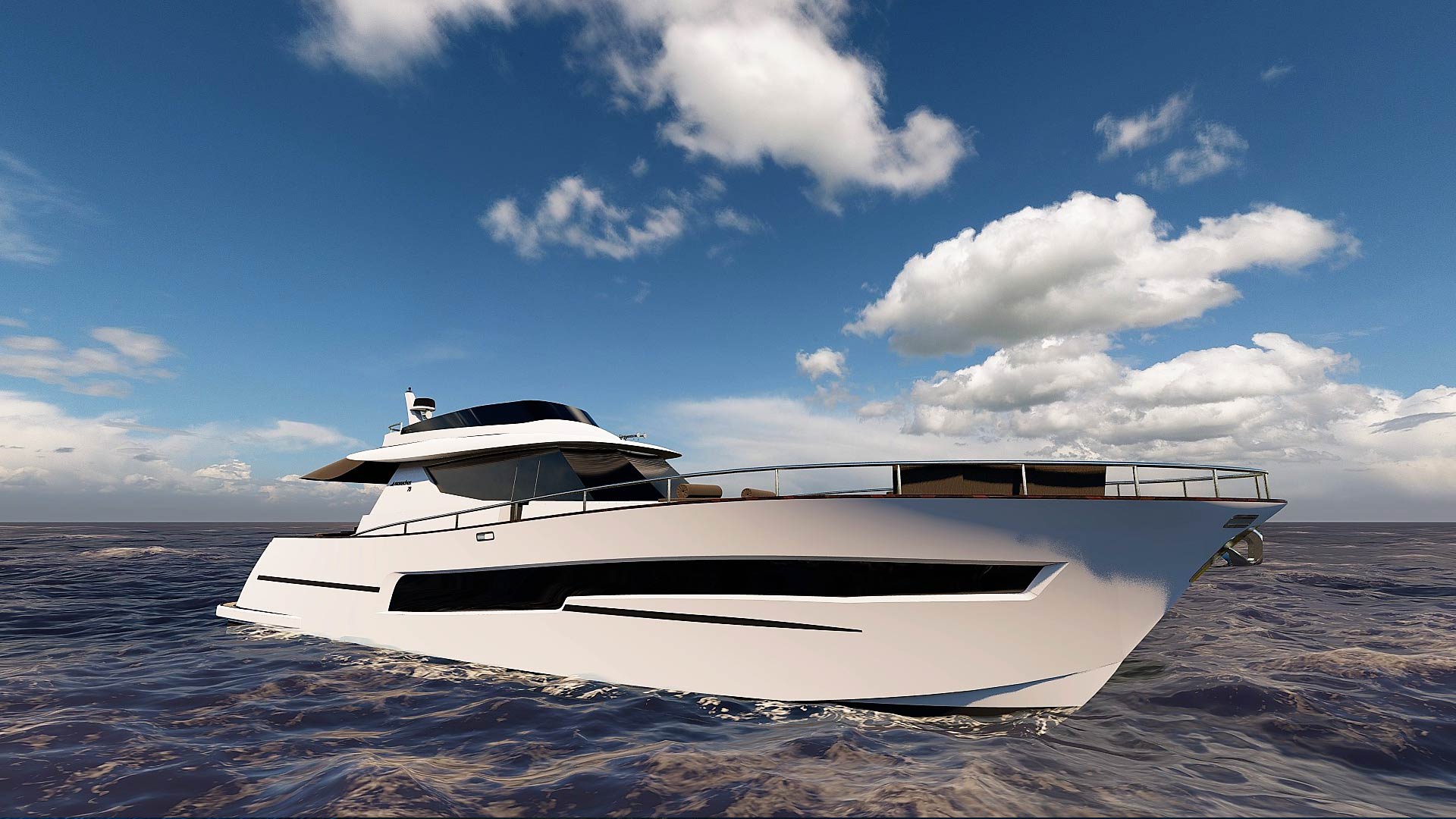 Luxury yacht PANTA REI (rendered image)