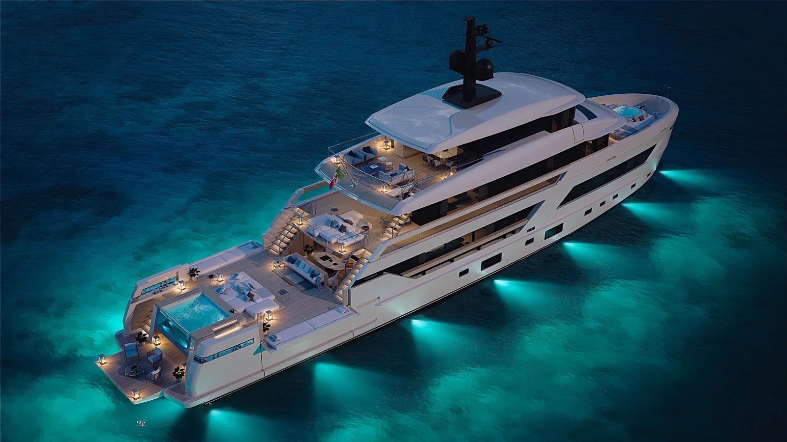 Luxury Yacht LA LA LAND (rendered image)