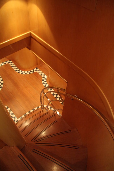 wooden stairwell detail