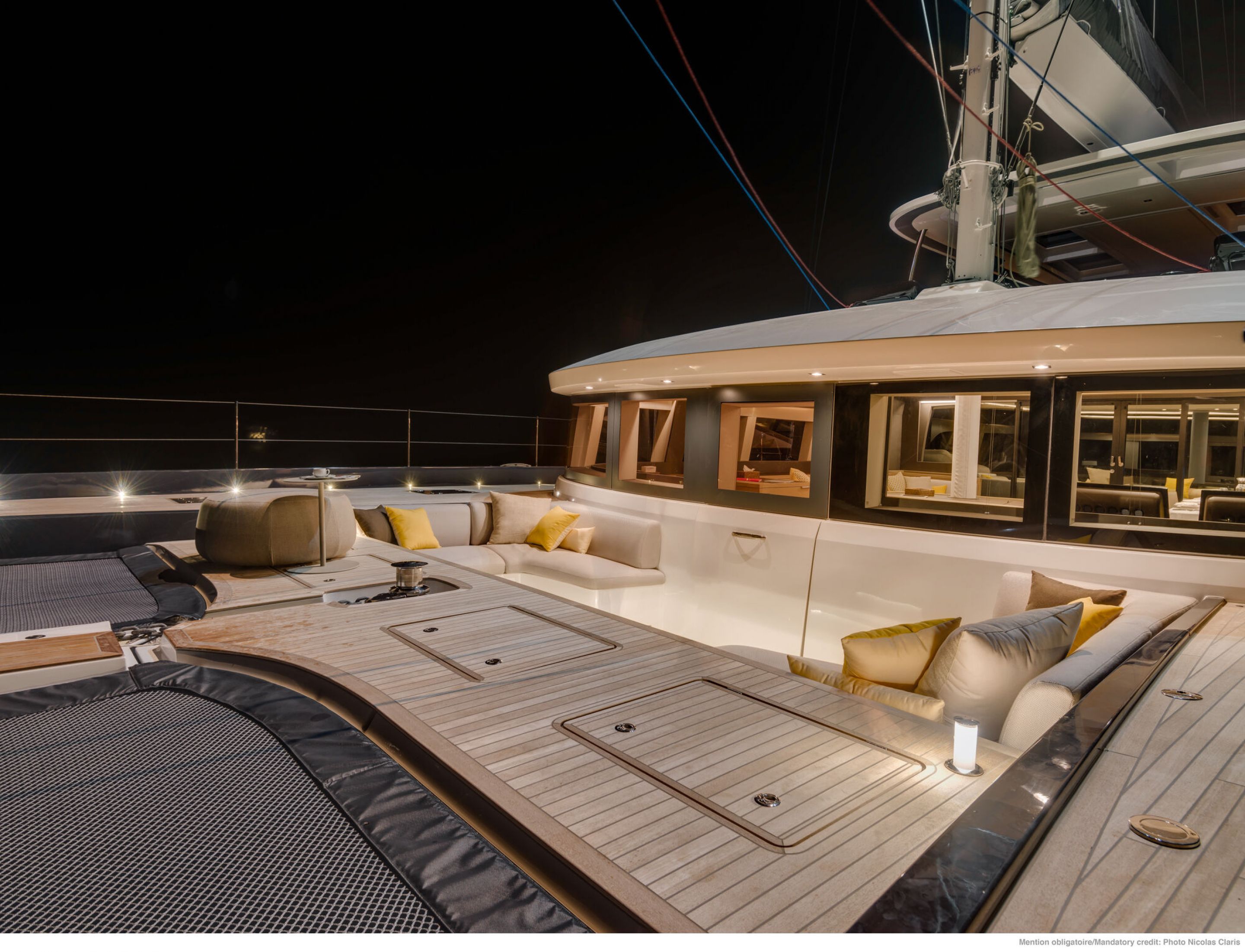 Foredeck night time
