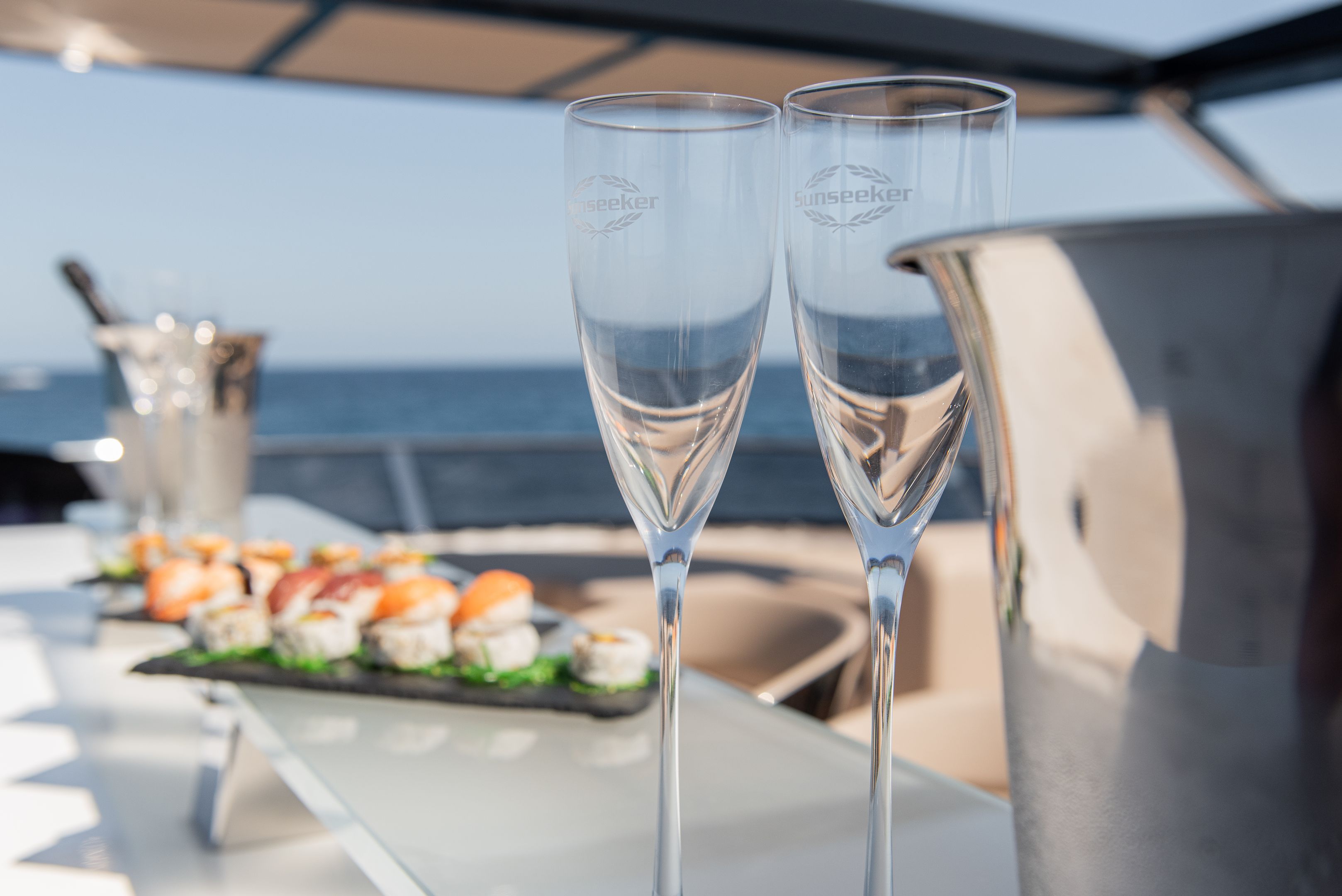 Luxury service on the sun deck