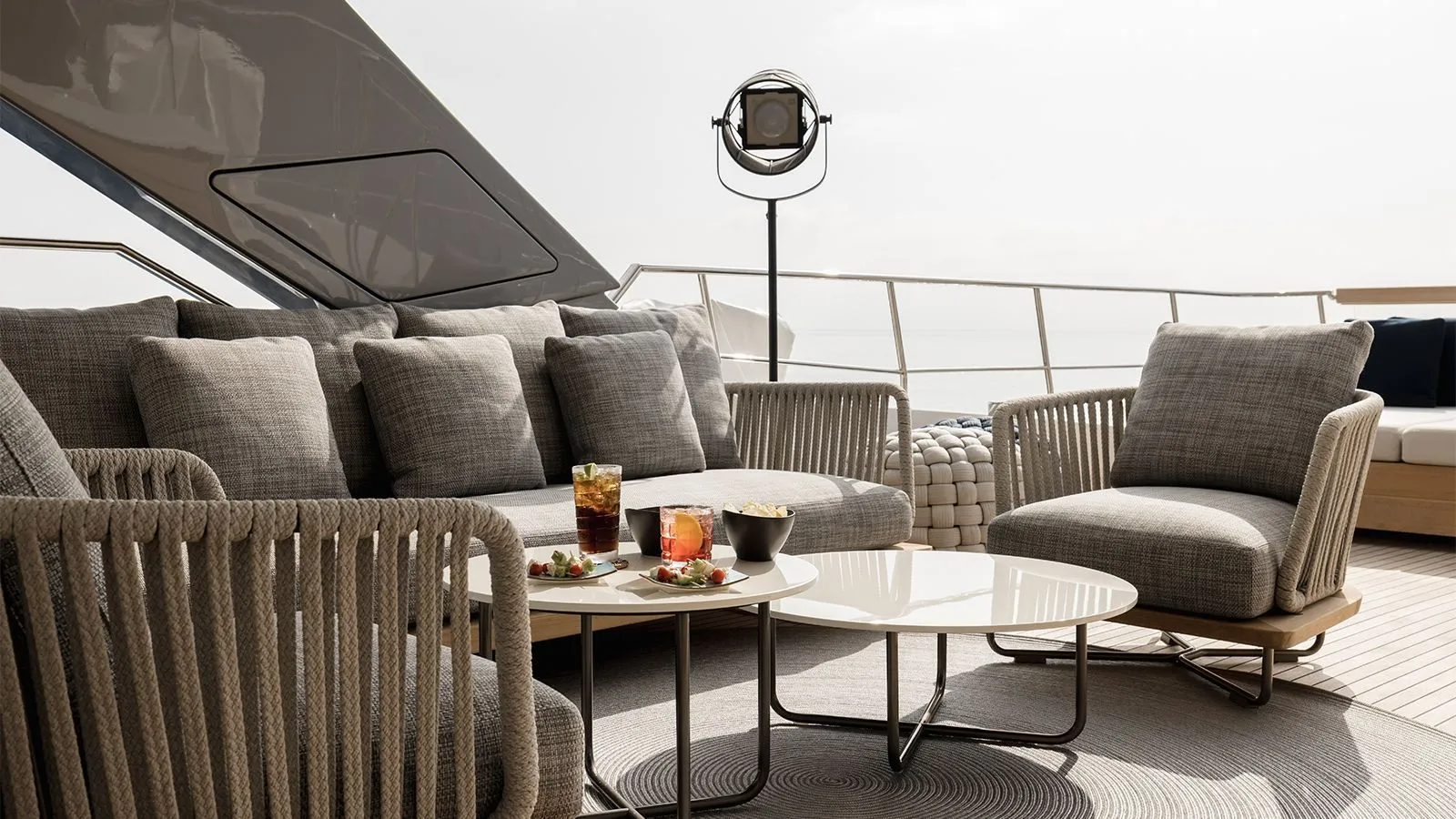 Stylish contemporary deck furnishings