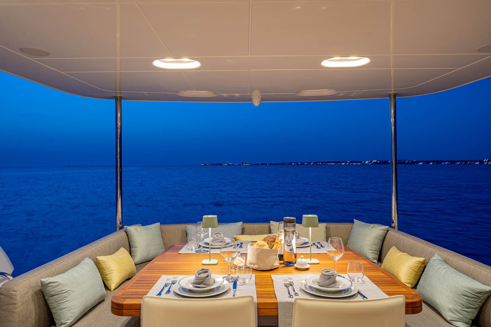 Aft deck dining - the perfect al fresco experience
