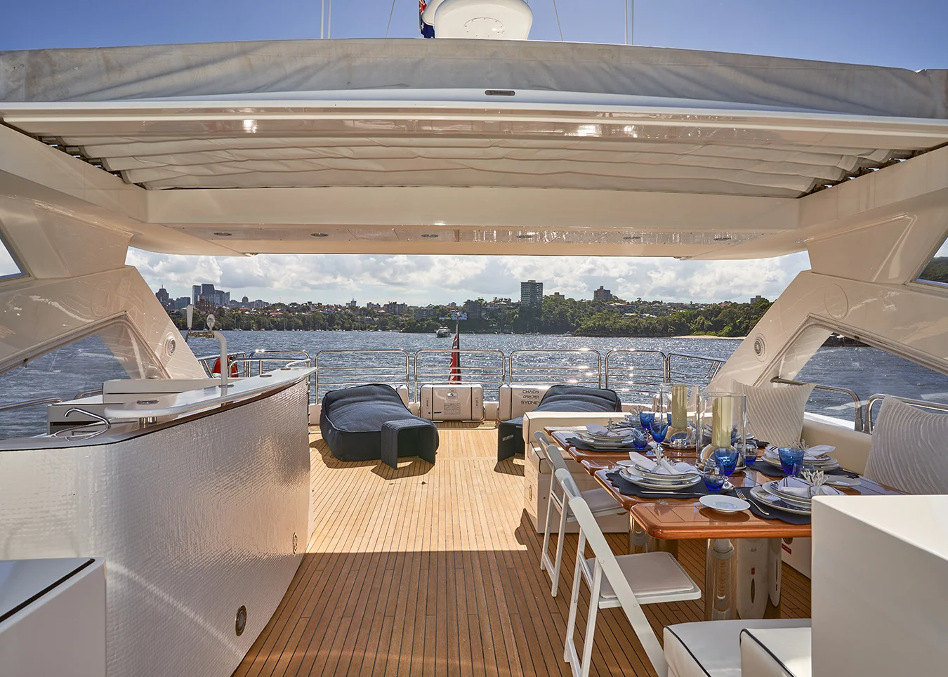 Sun Deck On Board Superyacht CHAOS