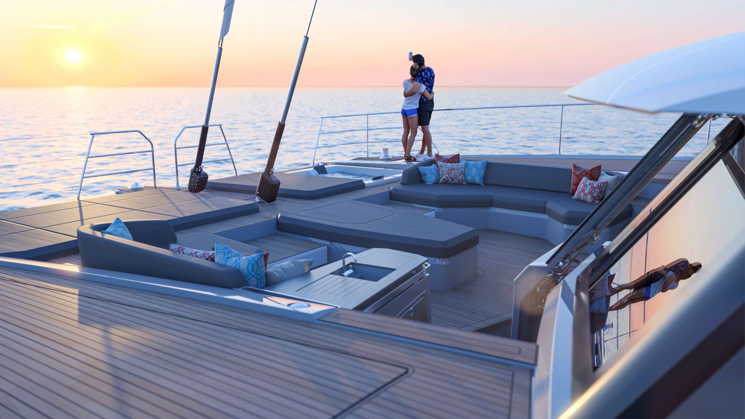 Foredeck Lounge And Jacuzzi (rendering)