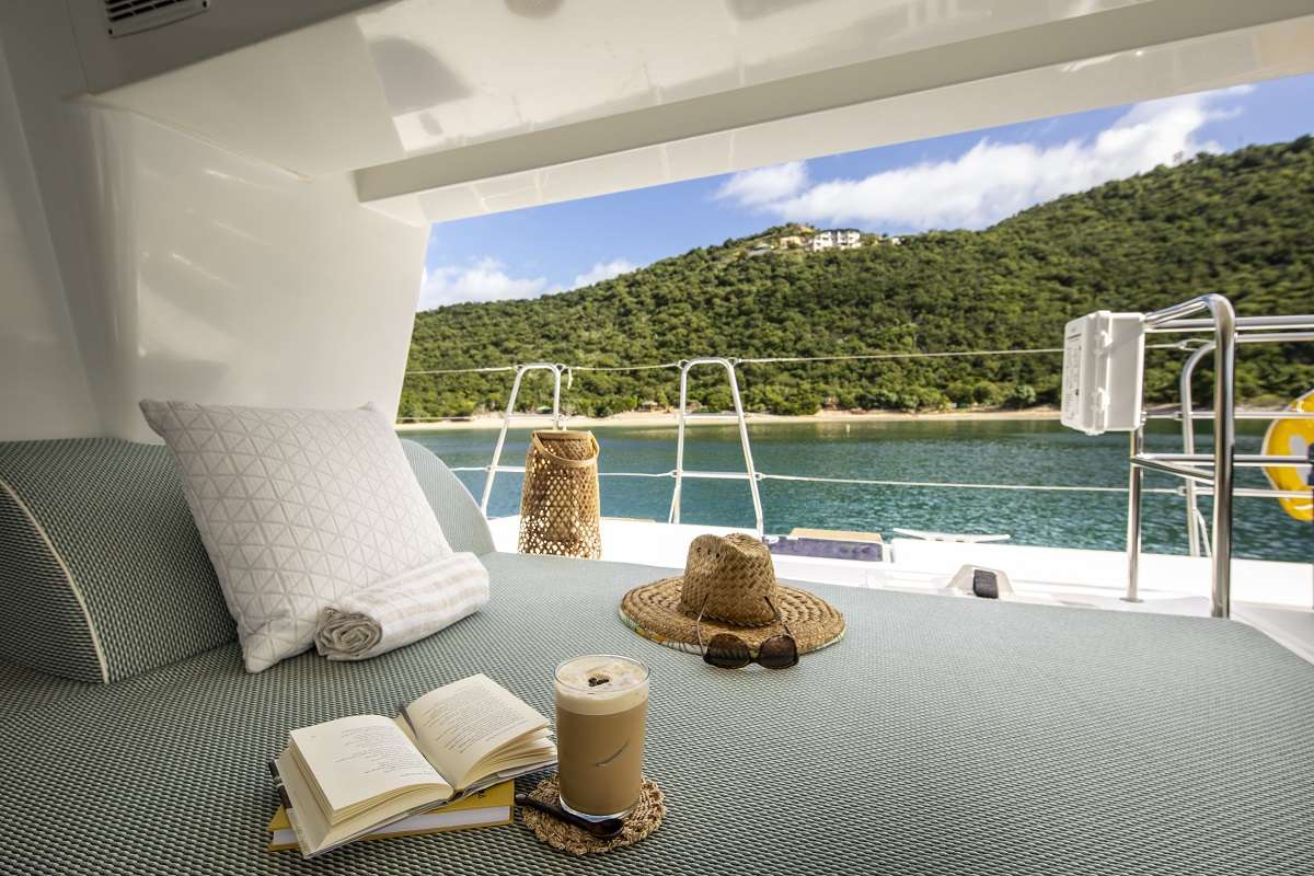 Sailing Catamaran NOMADA Aft Deck Lounge