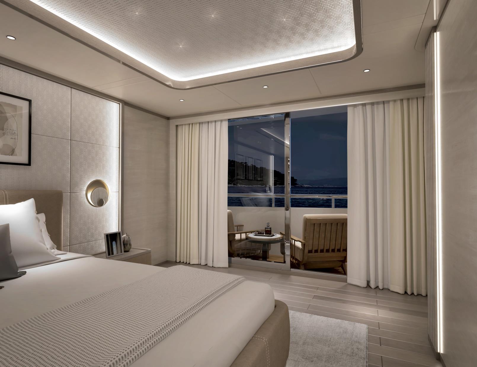 Master suite view to private balcony