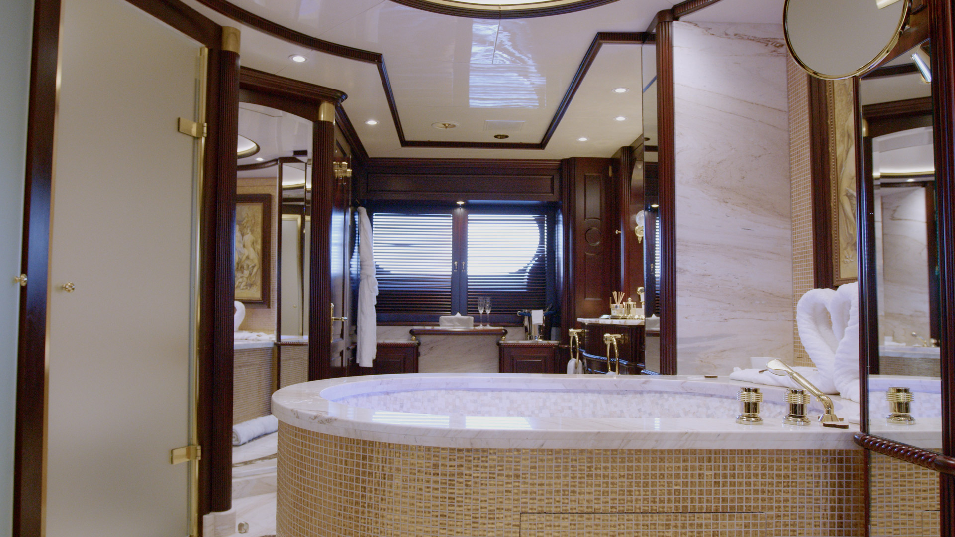 Master bathroom with marble tub