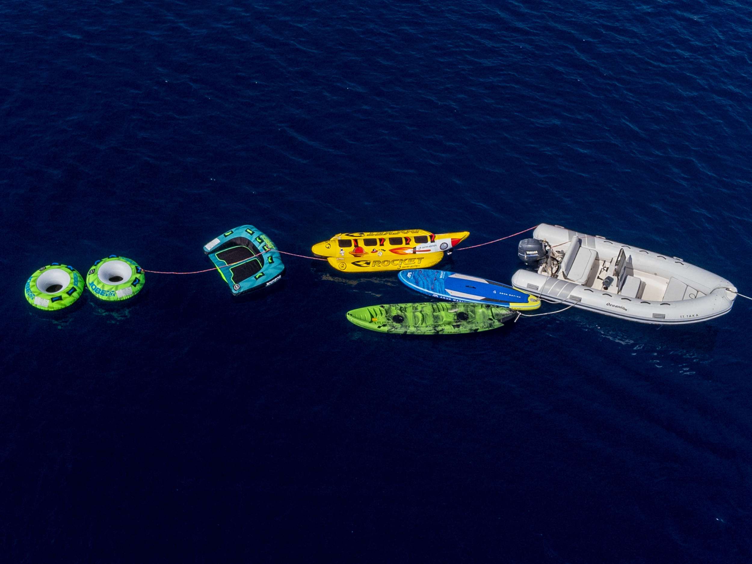 Aerial View Of Water Toys