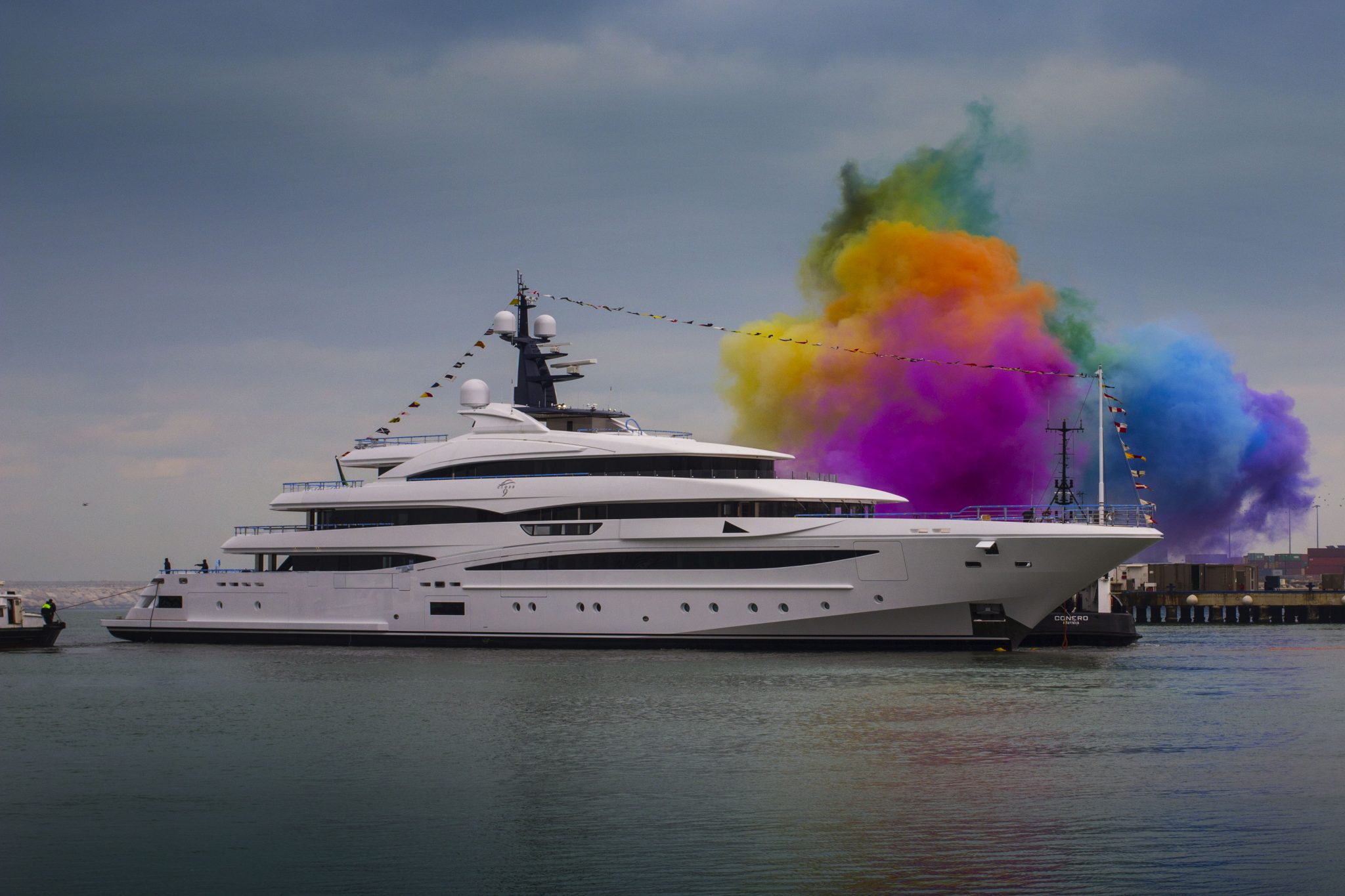 74m CRN Yacht At Launch