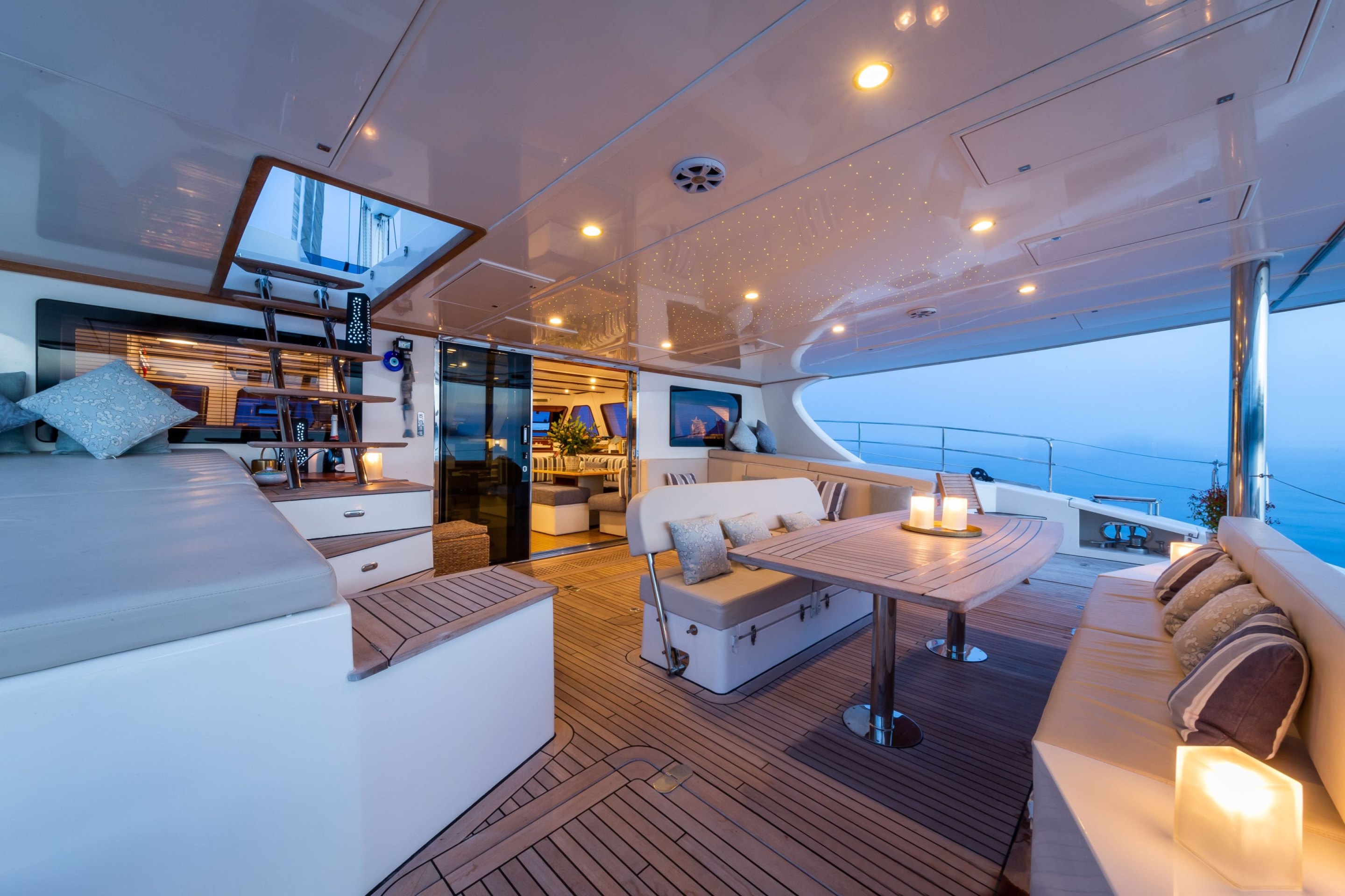 Shaded aft deck