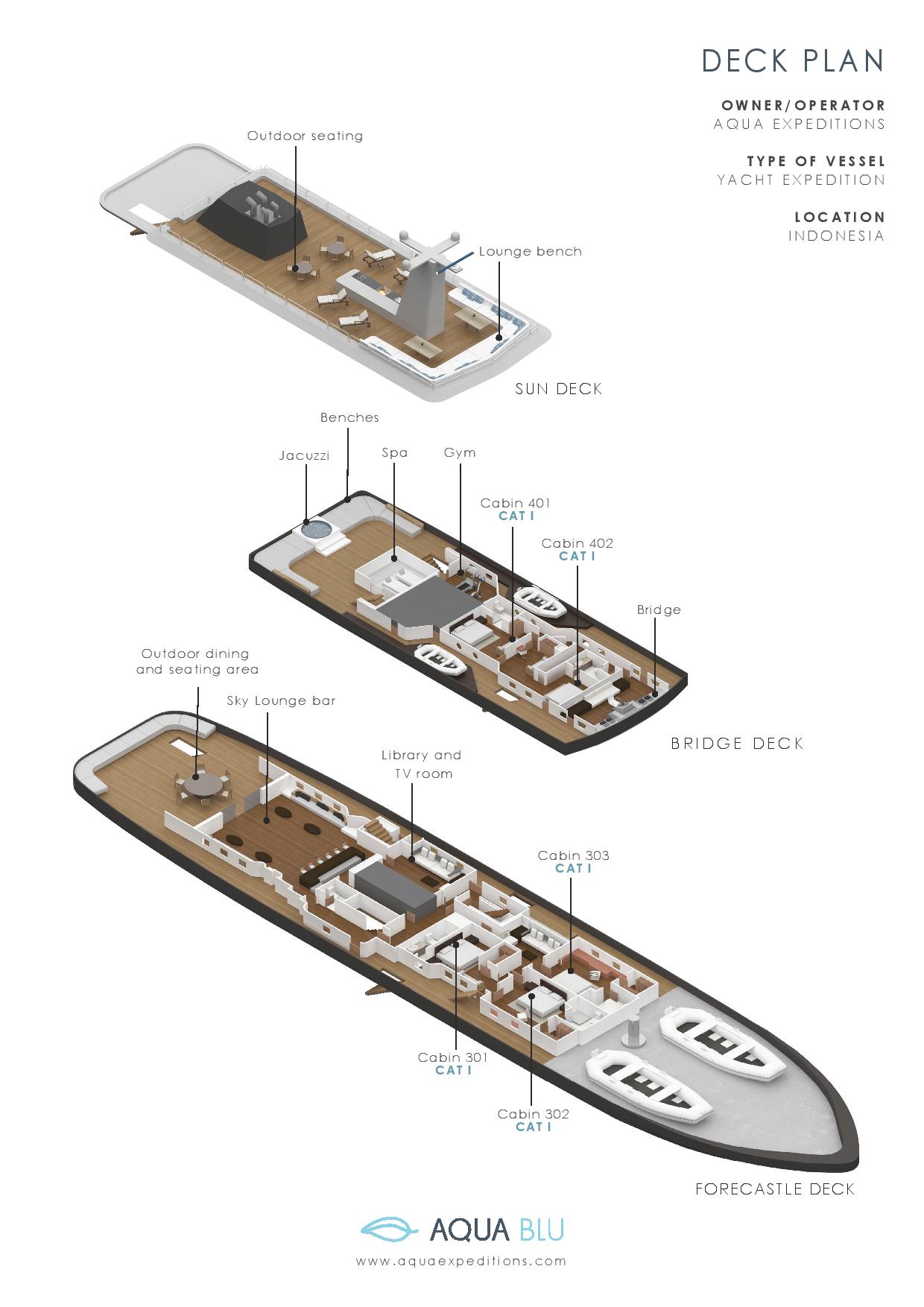 AQUA BLU - Deck Plan 1