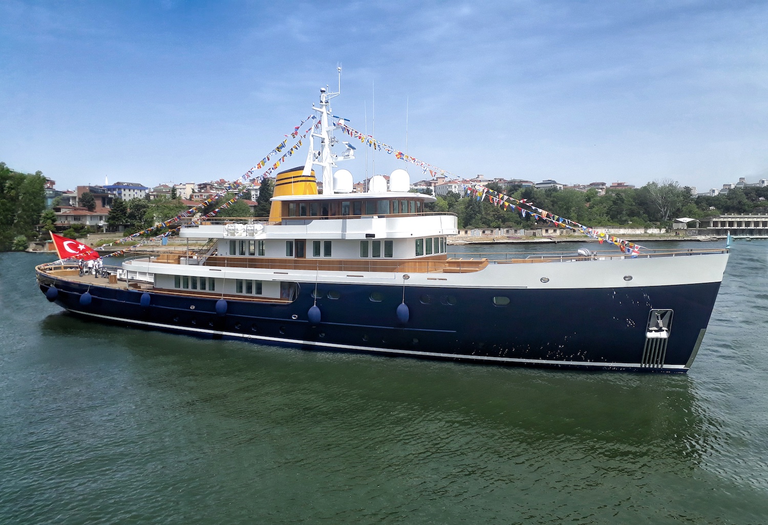 Beautiful 56m Motor Yacht BLUE II With Classical Exteriors