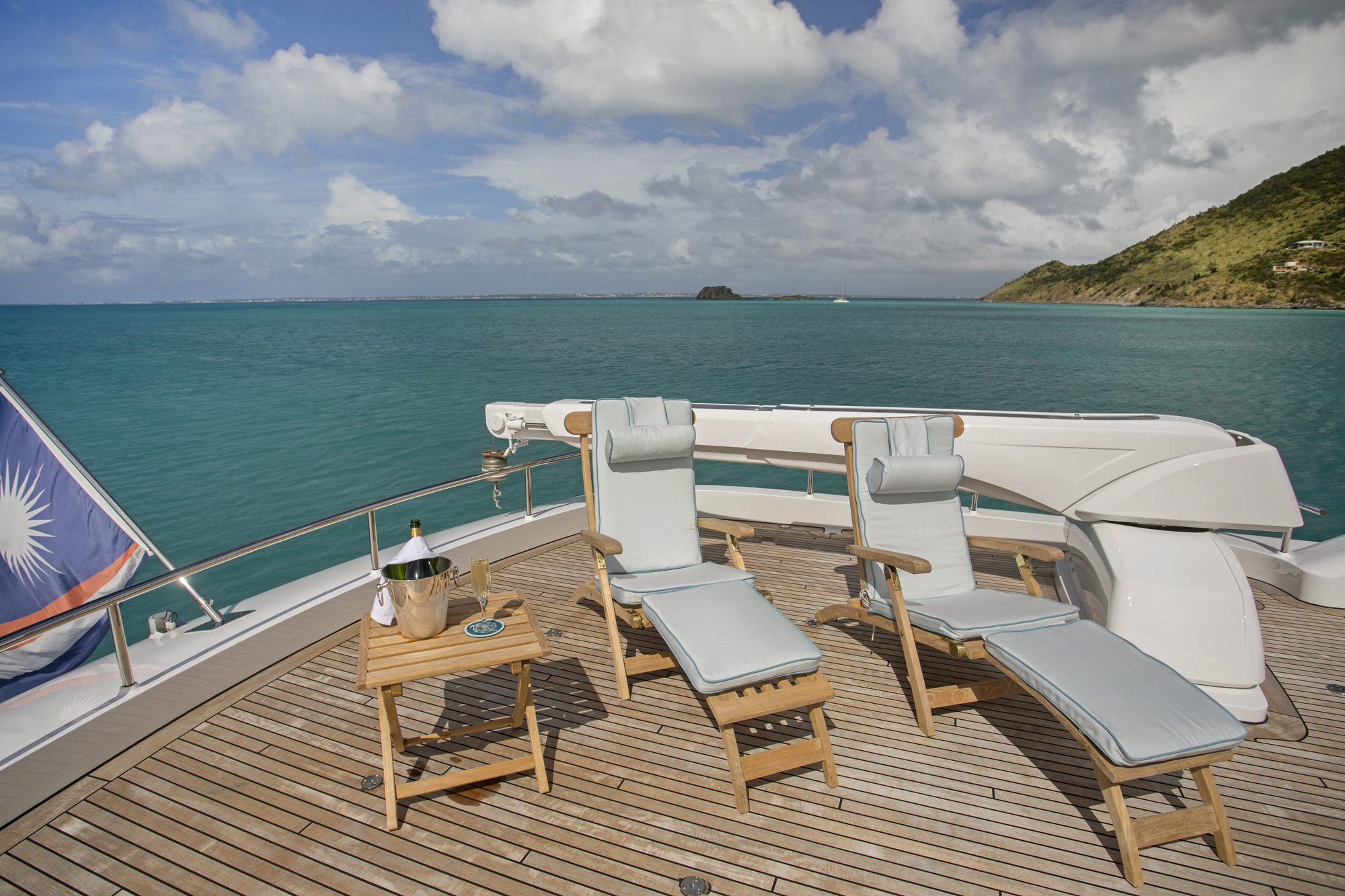 Chaise Loungers On Upper Deck