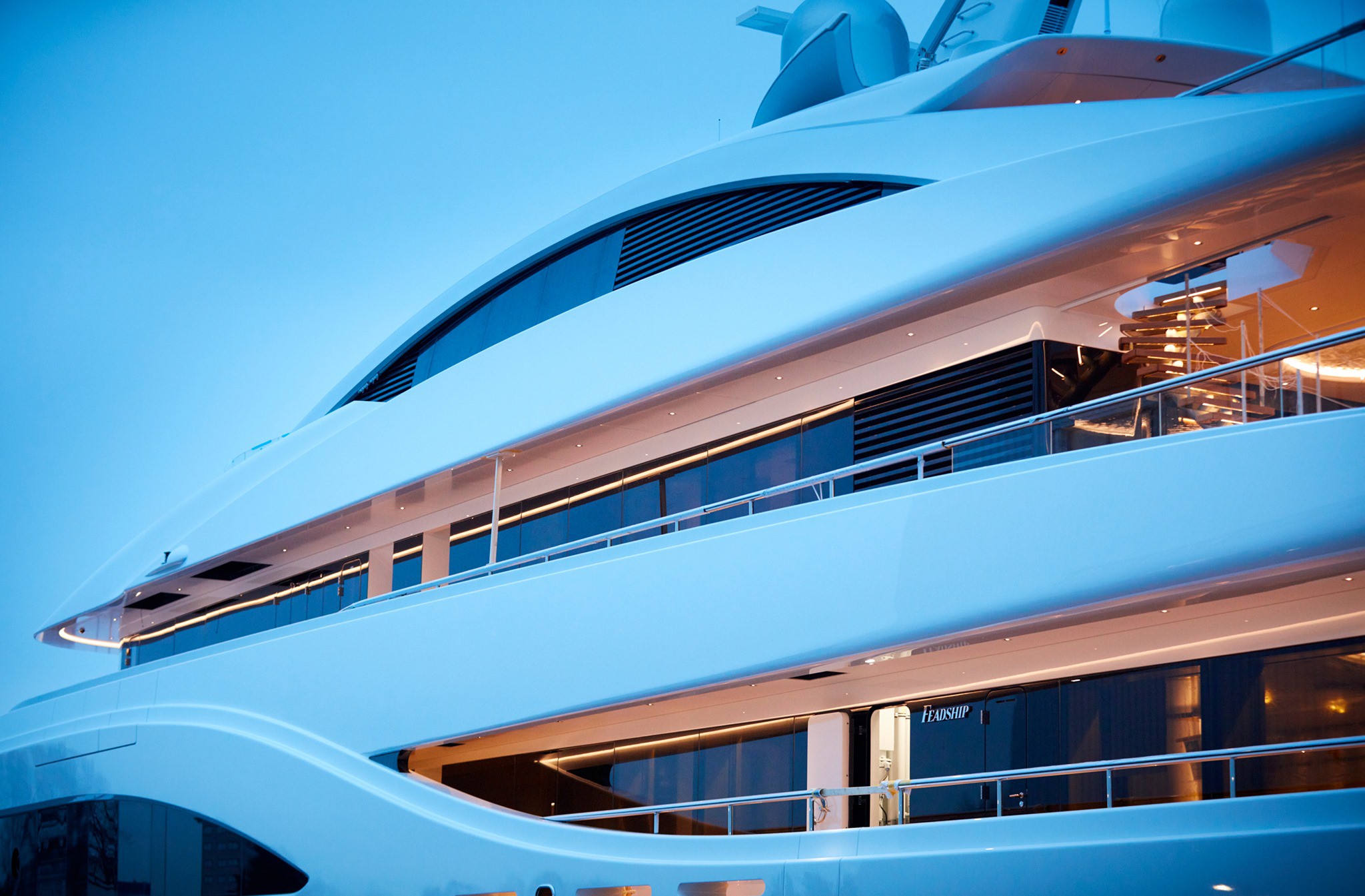 Close Up Shot Of Motor Yacht 75m By Feadship
