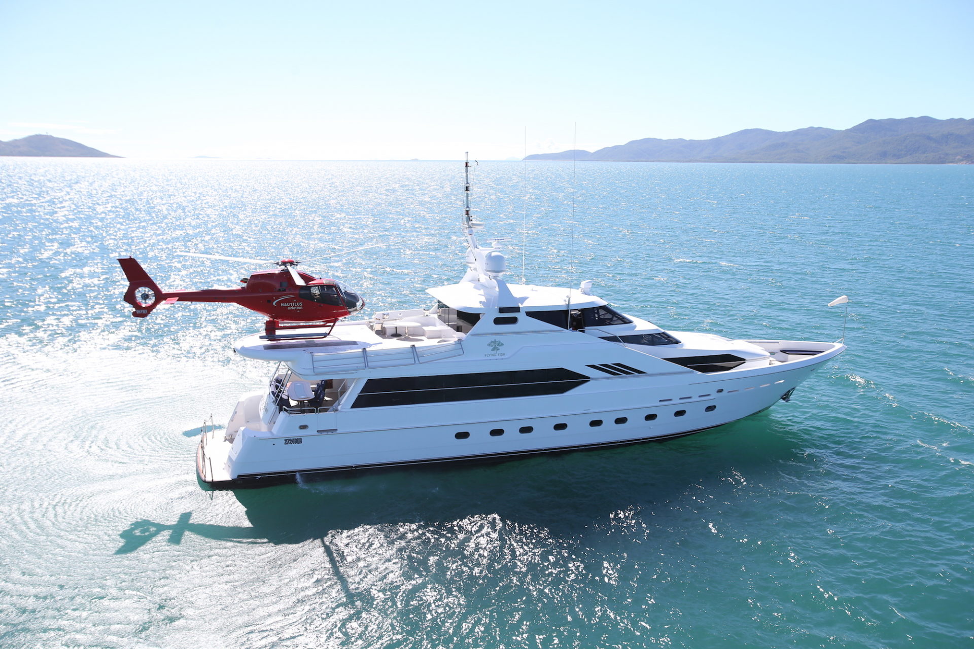 small yachts with helipads