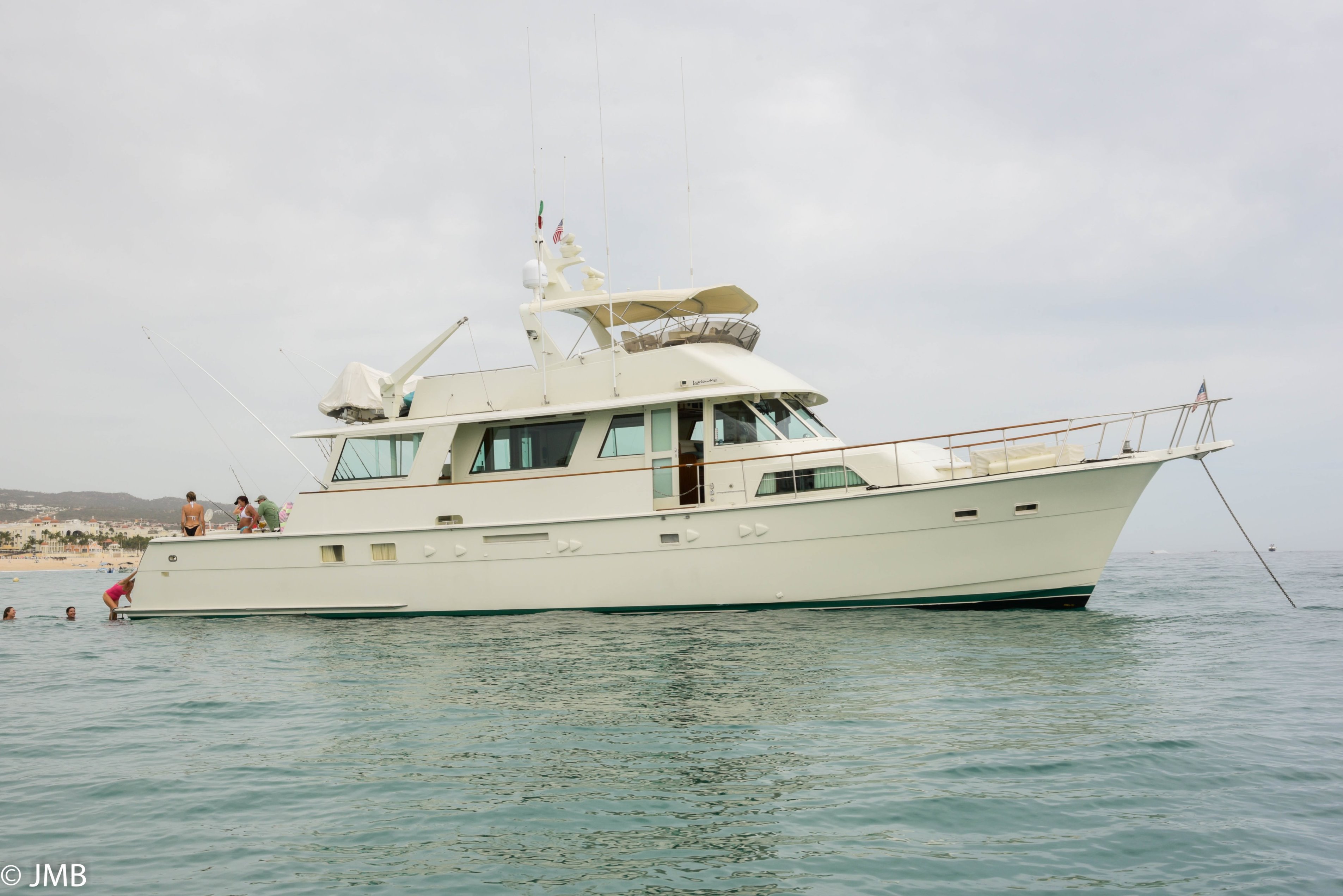 Hatteras Yacht LADYHAWKE - Anchored