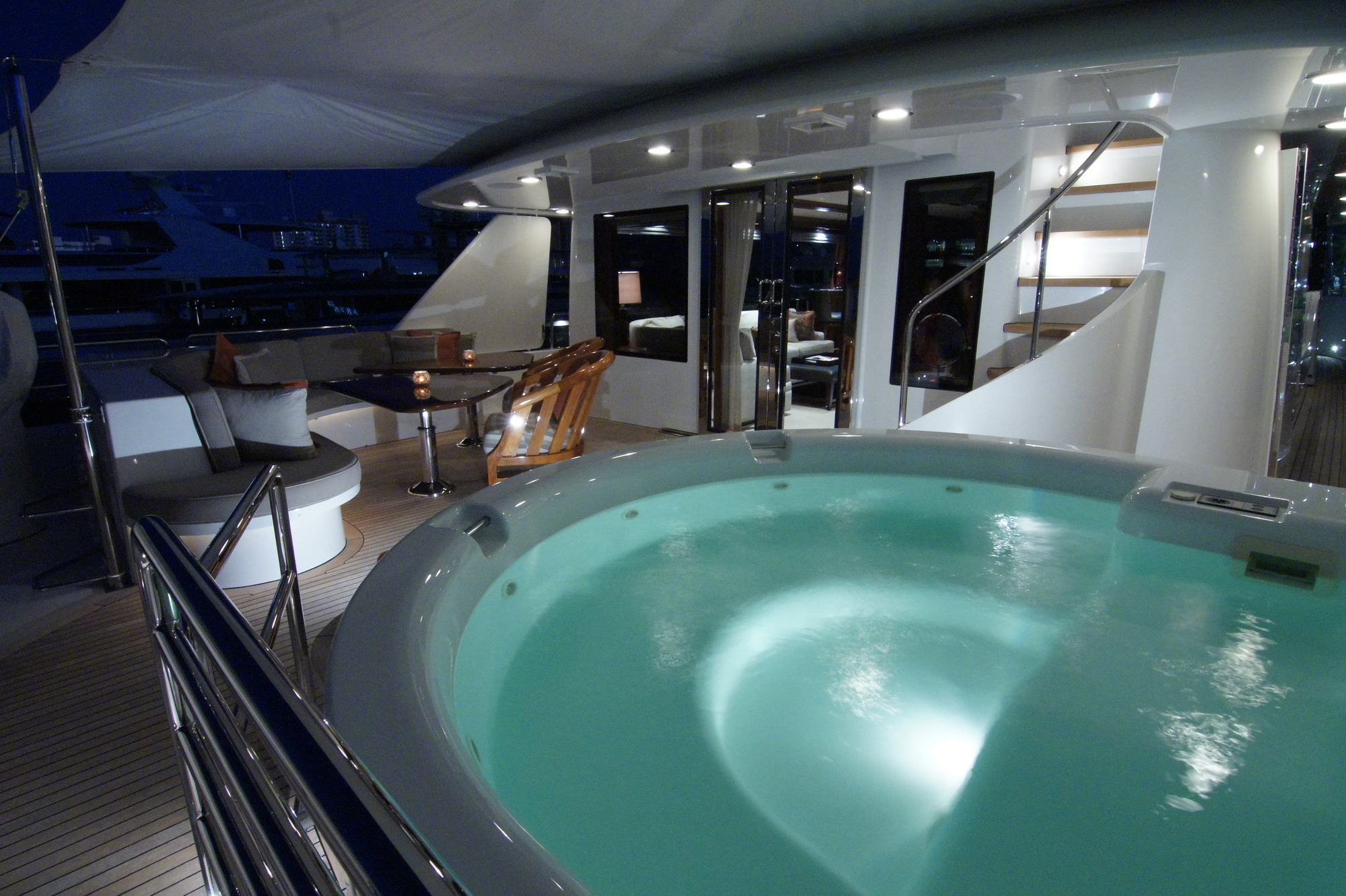 Jacuzzi By Night Upper Deck