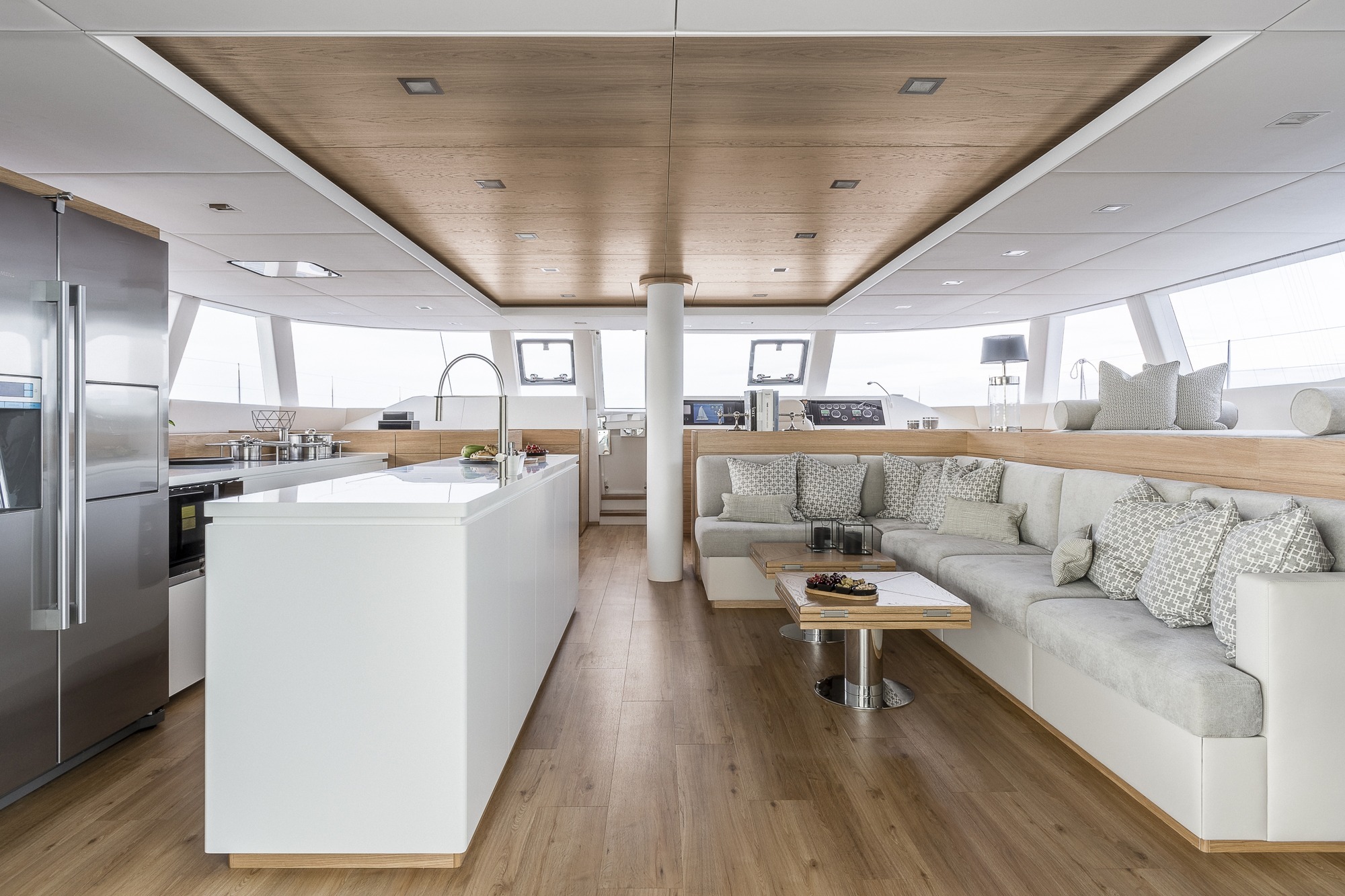 Main Salon View Forward With Galley