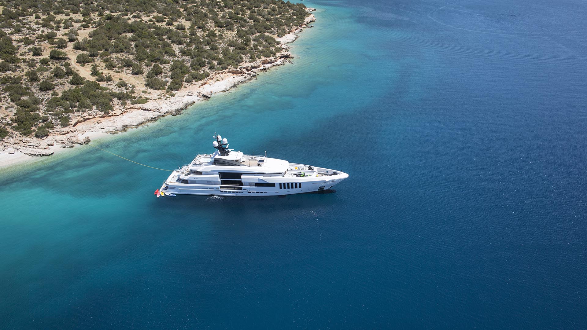Motor Yacht OURANOS Moored Aft To By Admiral Yachts