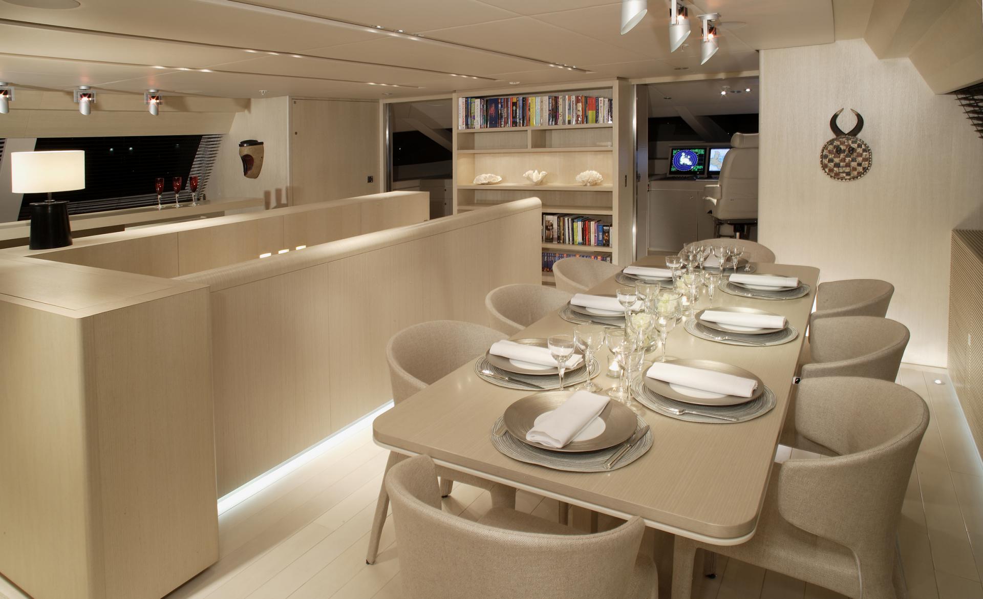 Sailing Yacht RED DRAGON By Dubois - Dining