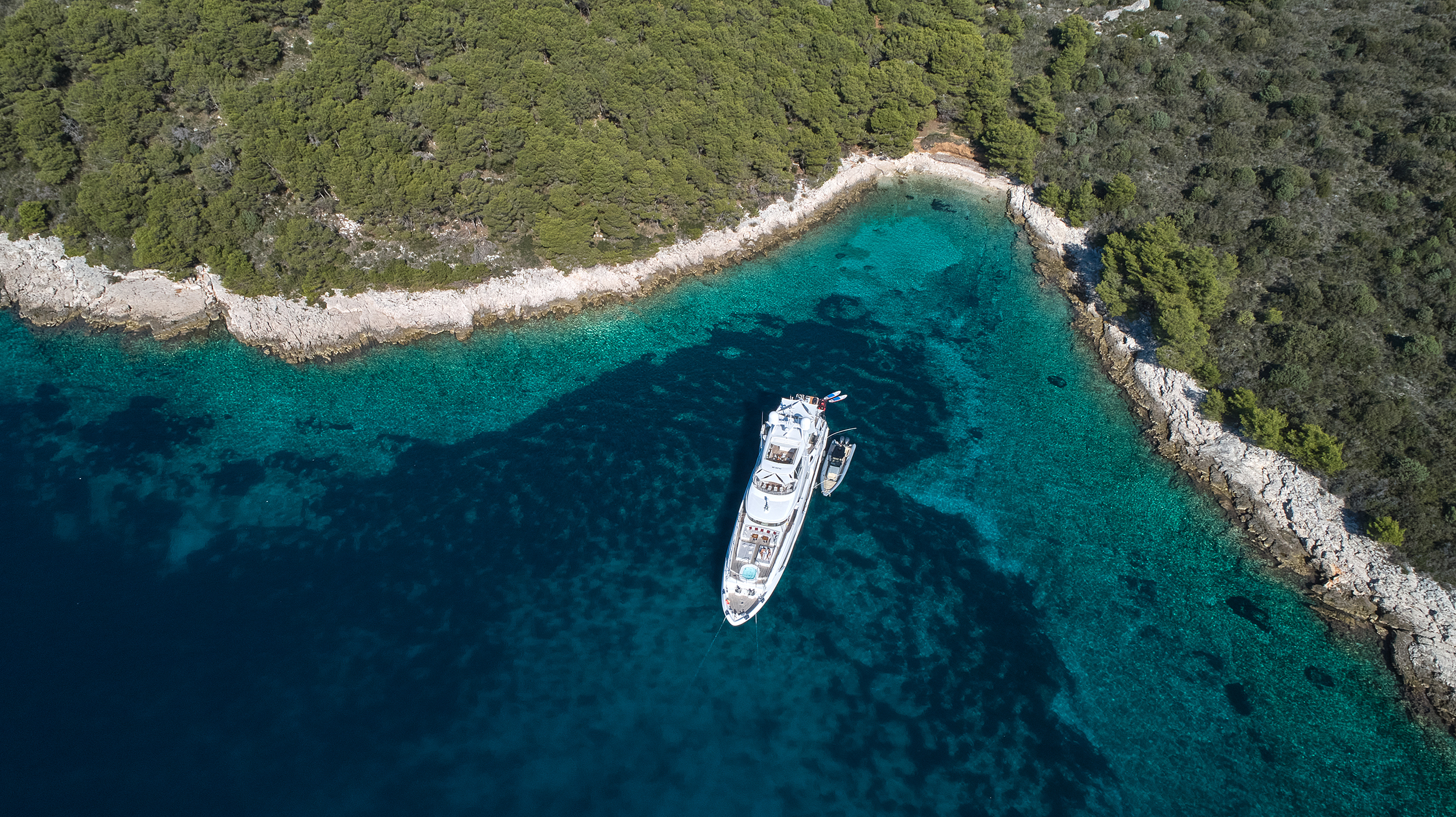 Aerial At Anchor In Croatia