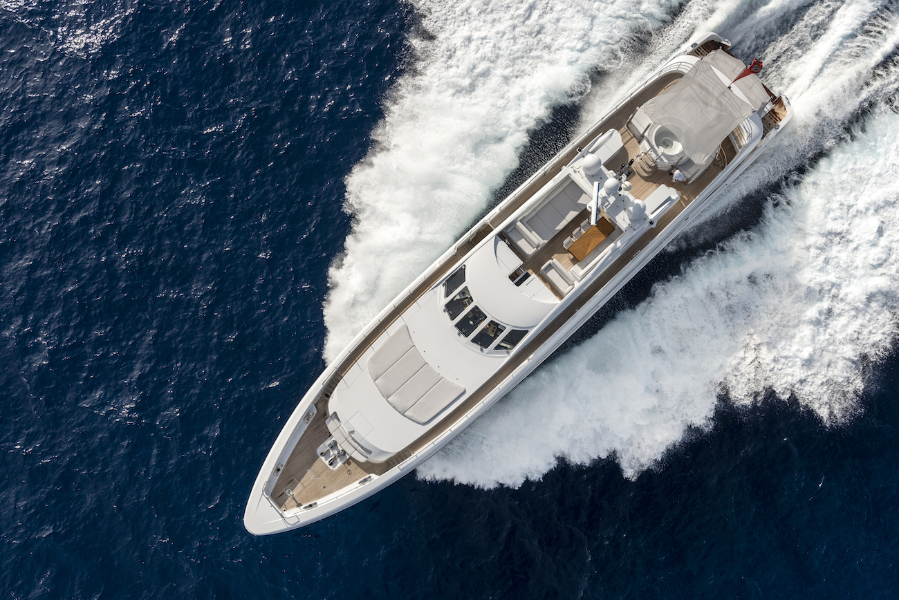 Aerial View Of The Superyacht