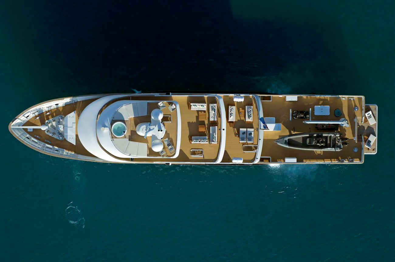 Aerial View Of The Yacht ASPIRE